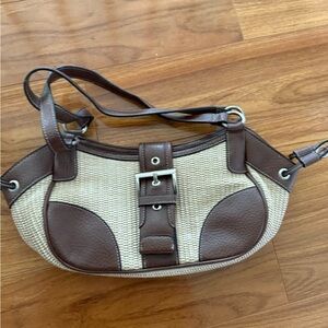 St. John’s Bay Brown and Tan Women's Bag, Woven Purse, Shoulder bag